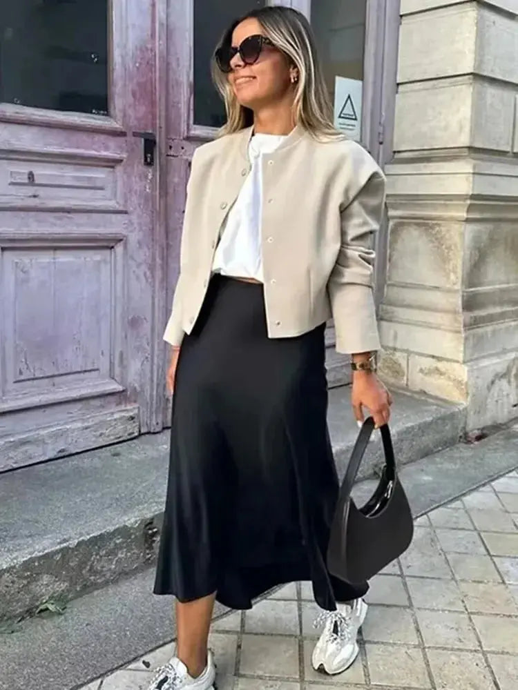 Jupe Satin Maison Lilia